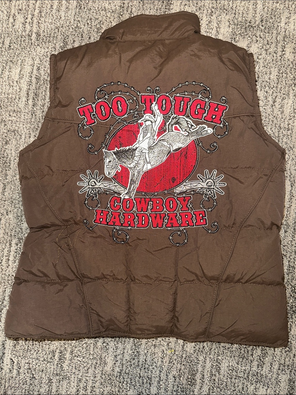 🤠 🐂 Cowboy Hardware Brown Youth Boys Puffer Vest
